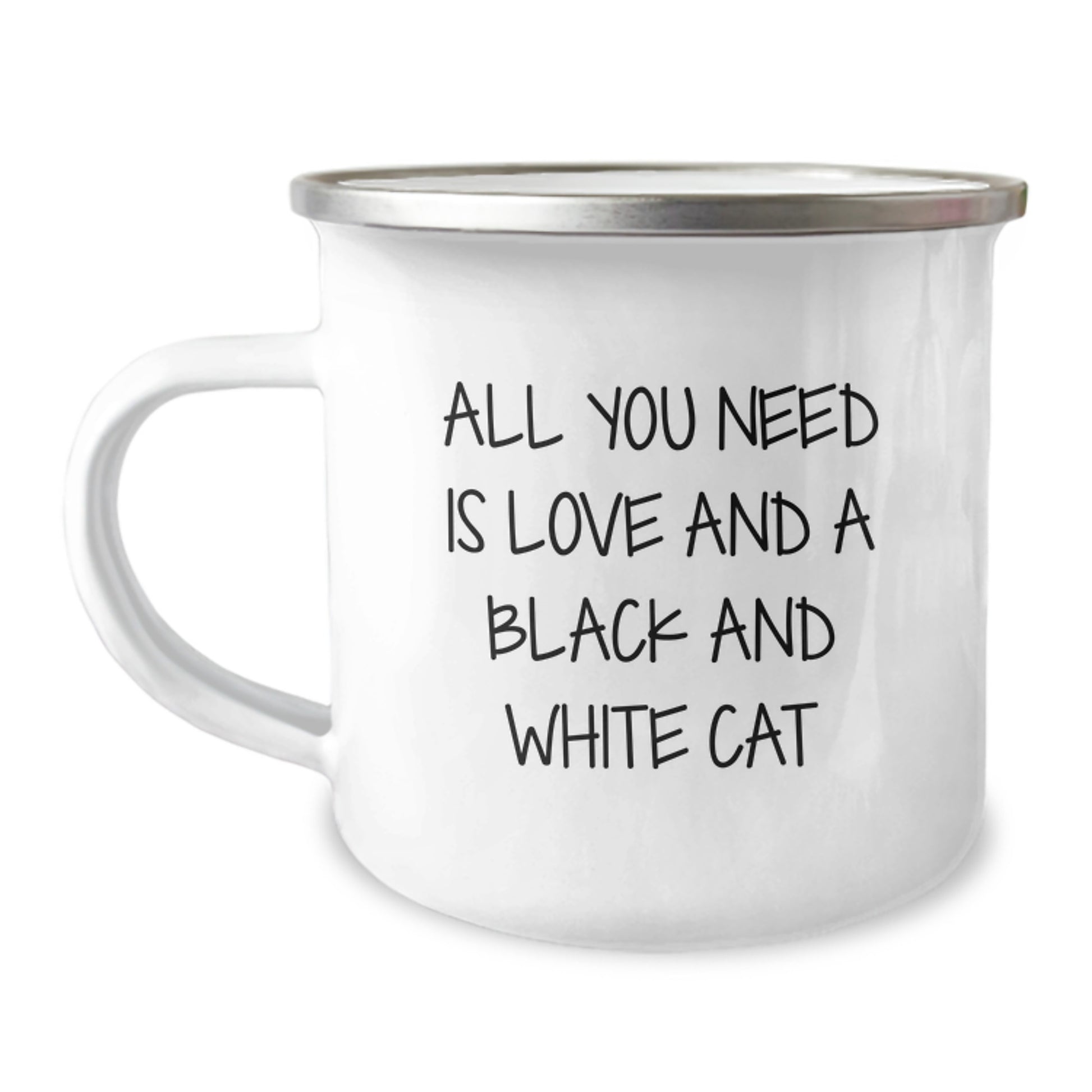 Funny Black and White Cat Gifts for Men, Women, Friends, Coworkers, Family Members - All You Need Is Love And A Black And White Cat - Image 1