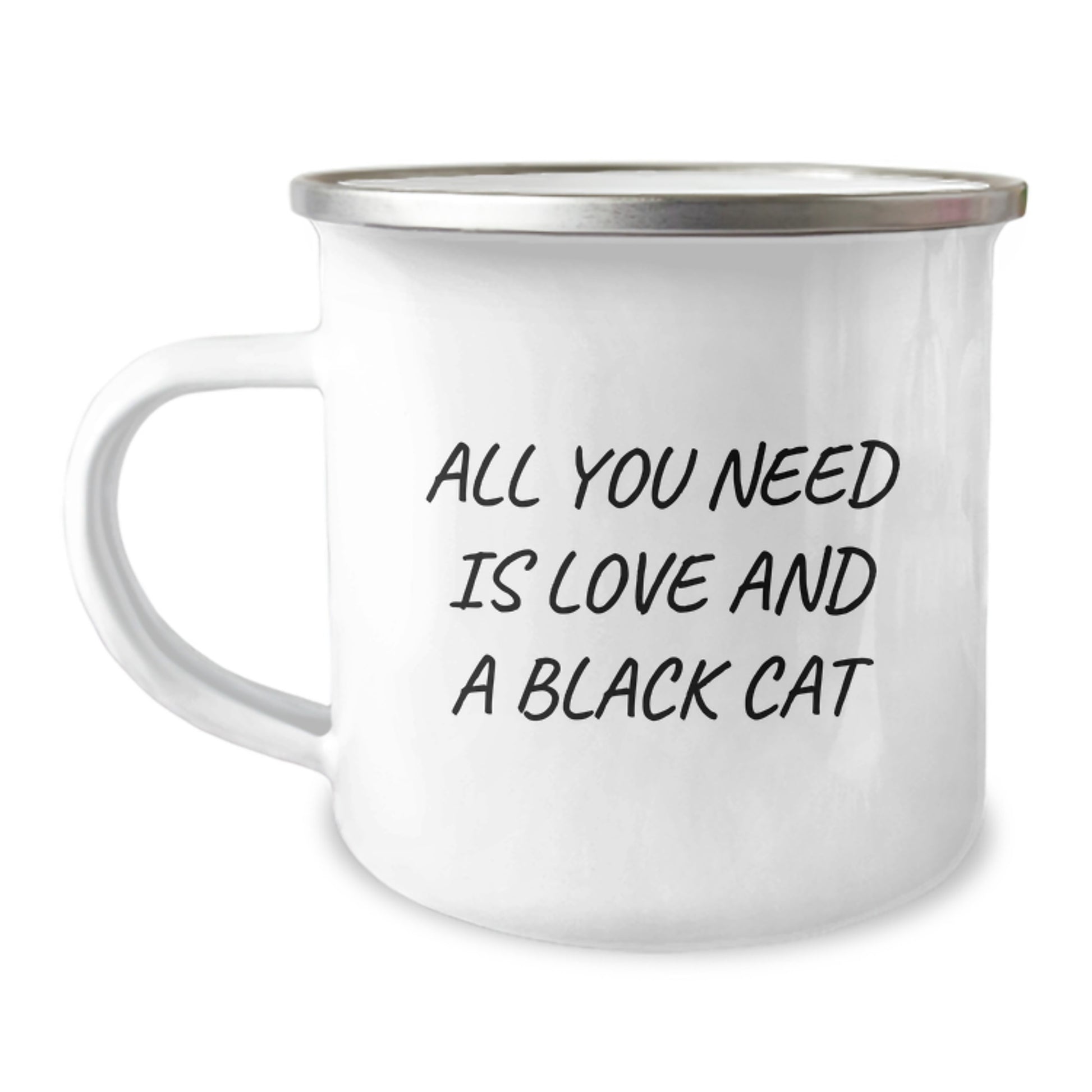 Black Cat Camping Mug, Funny Gifts from Friends to Black Cat Lovers, Unique Christmas Unique Gifts for Men, Women, Family - Image 1