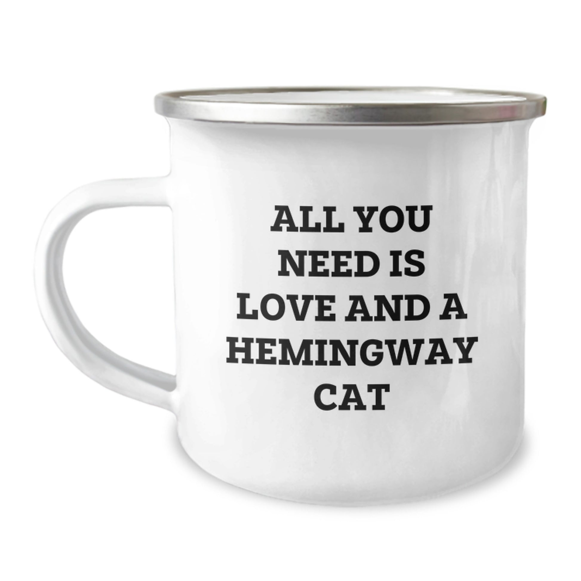 Cute Hemingway Cat Christmas Unique Gifts for Men Friends Family, Funny Camping Mug, Gifts from Men to Hemingway Cat Lover, Unique - Image 1