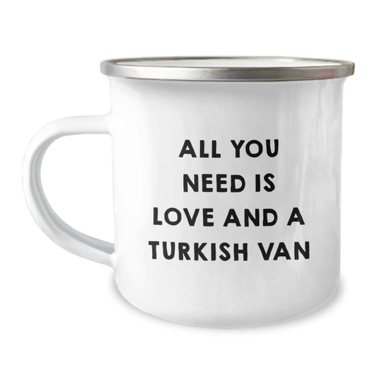 Funny Turkish Van Cat Lover Gifts from Friends to Friends for Birthday Unique Turkish Van Cat Camping Mugs - Image 1