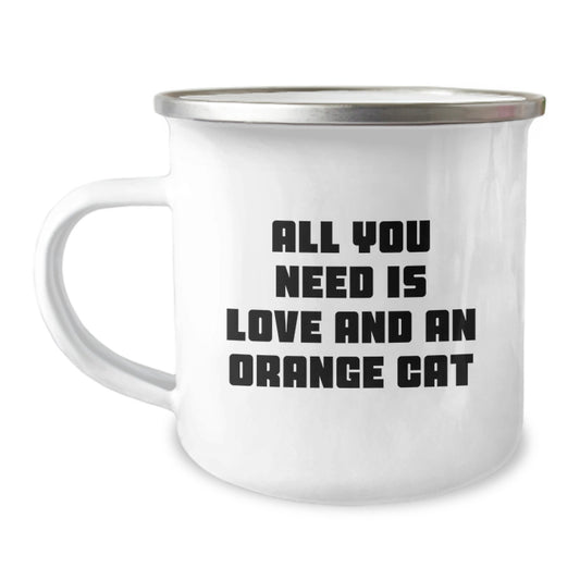 Unique Orange Cat Camping Mug Gifts from Friends, Men, Women, Family, Orange Cat Lovers, for Christmas Unique Gifts - Image 1