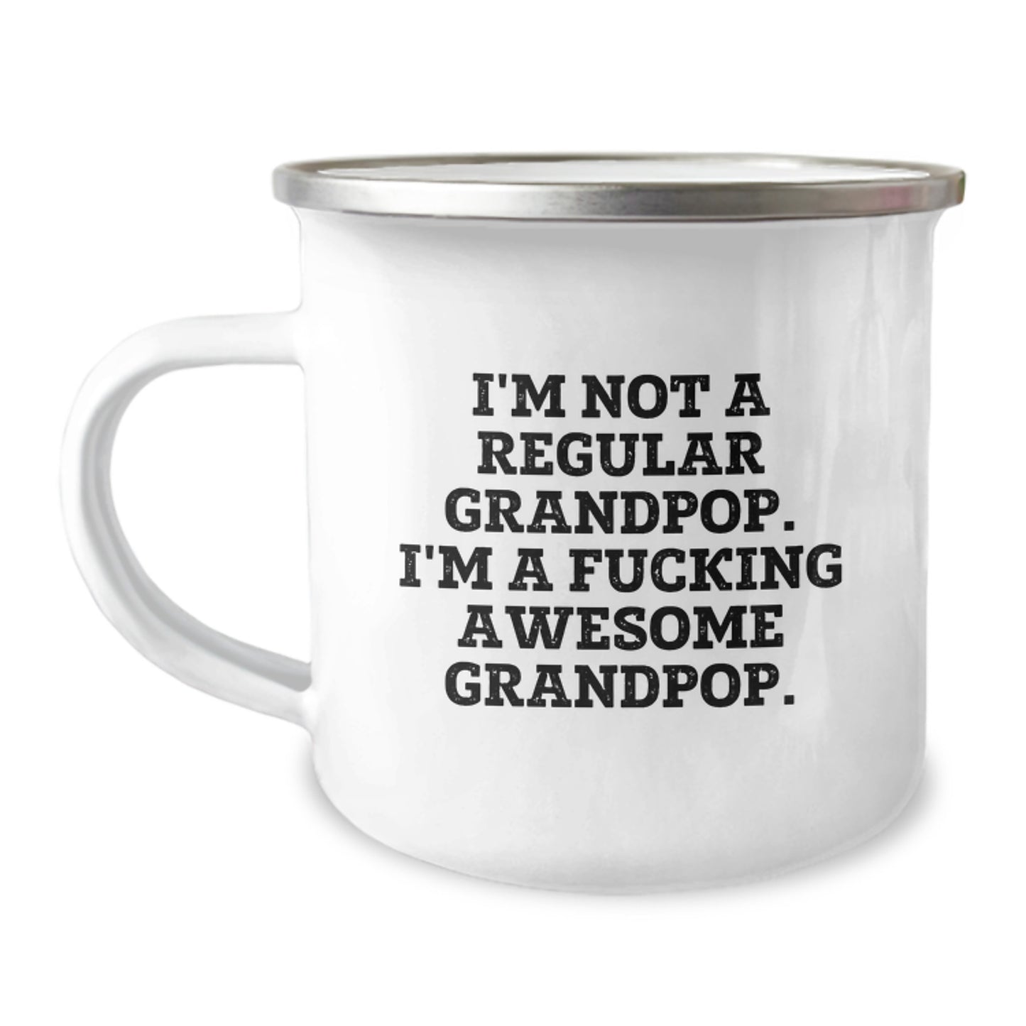 Funny Grandpop Gifts, I'm Not A Regular Grandpop. I'm A F--king Awesome Grandpop. - Unique Graduation Camping Mug, Gifts from Family for Grandpop - Image 1