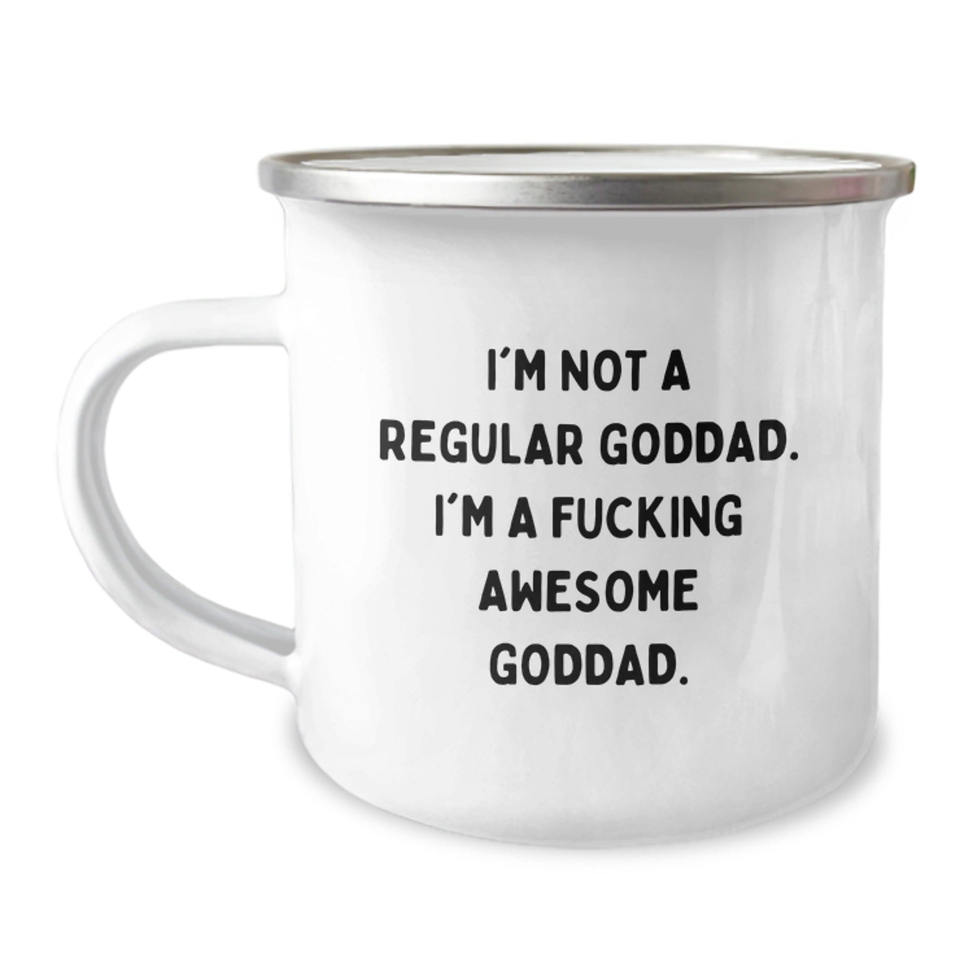 Funny Goddad Gifts from Friends and Family for Men Unique Camping Mug, I'm Not A Regular Goddad. I'm A F--king Awesome Goddad. Graduation - Image 1