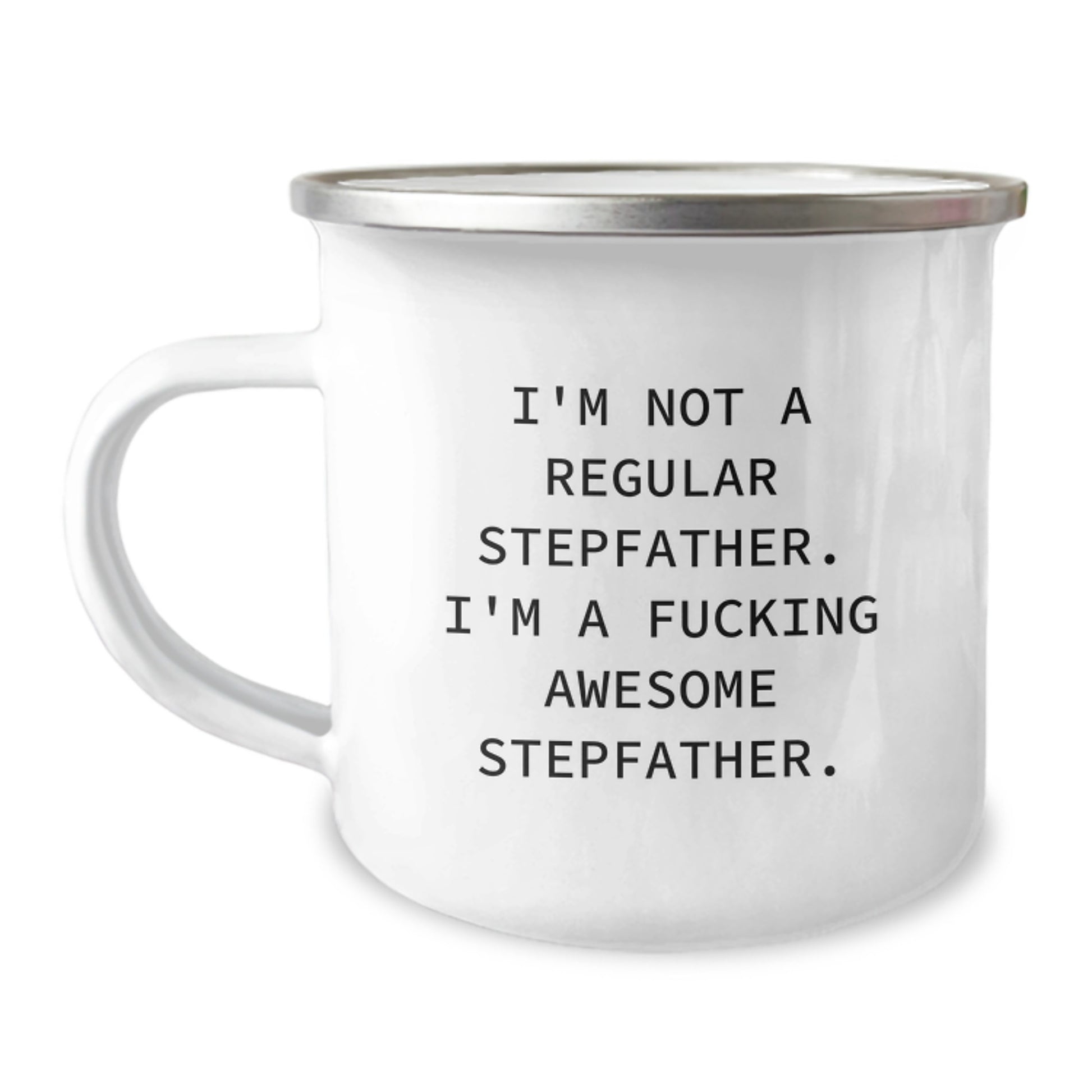 Unique Funny Stepfather Gifts for Him, Christmas Unique Gifts from Friends to Family Awesome Stepfather Camping Mug - Image 1