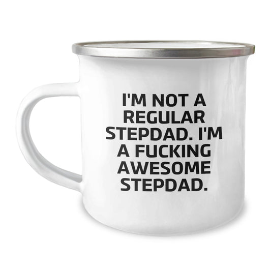 Funny Stepdad Gifts from Family Members for Men - Awesome Camping Mug for Christmas Unique Presents - Image 1