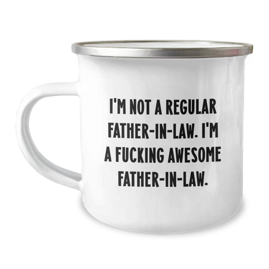 Funny Father-in-law Quotes Gifts for Father-in-law - Camping Mug, Awesome Father-in-law Mugs for Dad, Gifts from Family, Unique Christmas Unique Gifts - Image 1