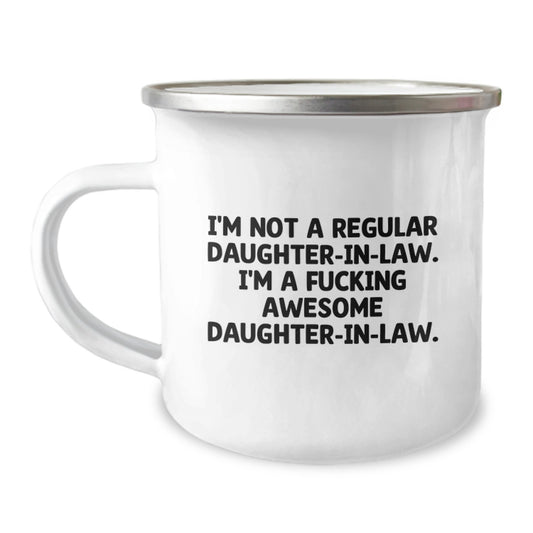Funny Daughter-in-law Gifts from Men to Daughter-in-law - Daughter-in-law Camping Mug, Awesome Daughter-in-law, Christmas Unique Gifts - Image 1