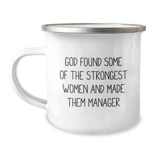 Funny Manager Gifts from Friends, Manager Camping Mug with Inspirational Quote, Birthday Unique Gifts for Her Him - Image 1