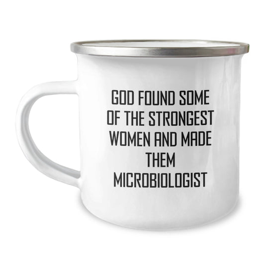 Funny Microbiologist Gifts for Women Men Friends Family - 'God Found Some Of The Strongest Women And Made Them Microbiologist' Christmas Unique Gifts for Microbiologist Enthusiast - Image 1