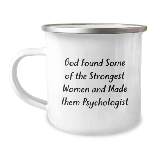 Funny Psychologist Gifts for Women from Men - Camping Mug with God Quote - Image 1