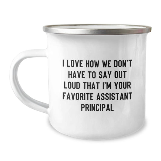 Funny Assistant Principal Gifts for Men - 'My Favorite' Enamel Camping Mug, Perfect Birthday Unique Gift from Friends or Family - Image 1
