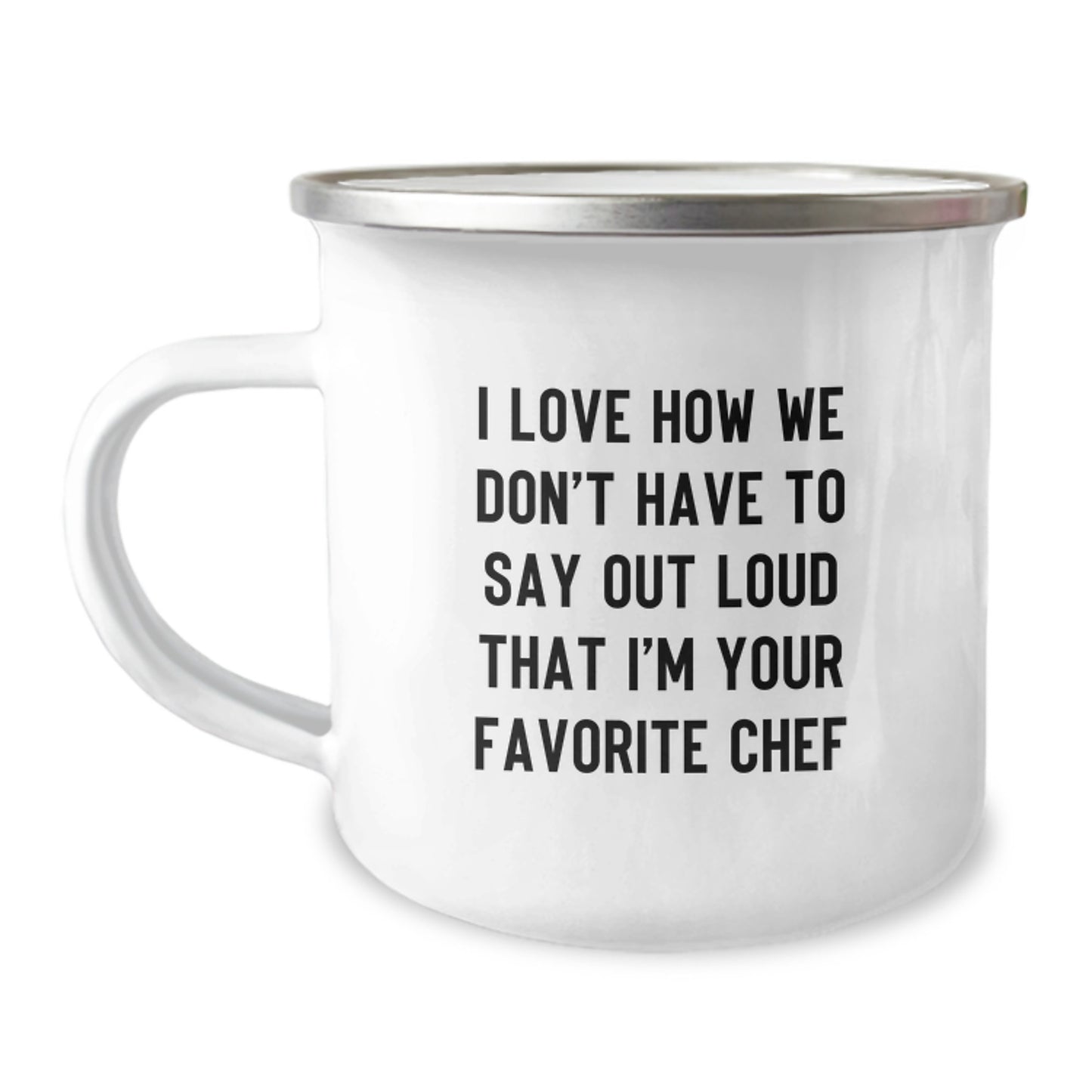 Funny Chef Gifts from Mom for Favorite Chef Graduation Unique Mug, 12 oz Stainless Steel with Enamel Finish, Perfect for Camping - Image 1