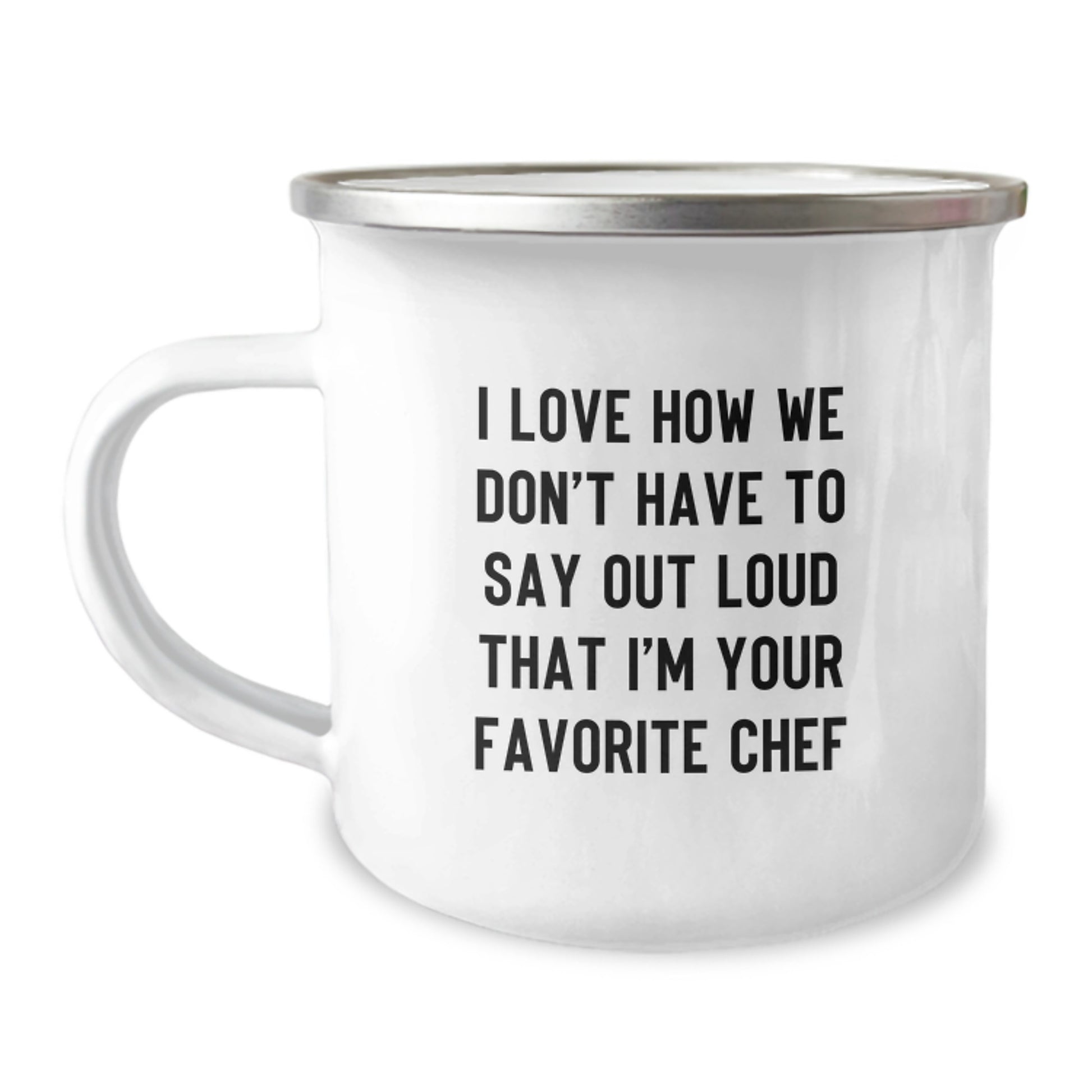 Funny Chef Gifts from Mom for Favorite Chef Graduation Unique Mug, 12 oz Stainless Steel with Enamel Finish, Perfect for Camping - Image 1