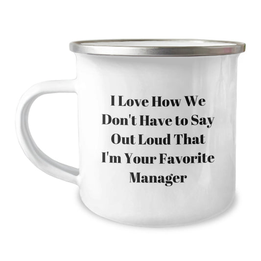 Funny Christmas Unique Gifts for Manager - Manager Appreciation Camping Mug - Unique Camping Mug Gifts from Friends, Family, and Coworkers - Image 1