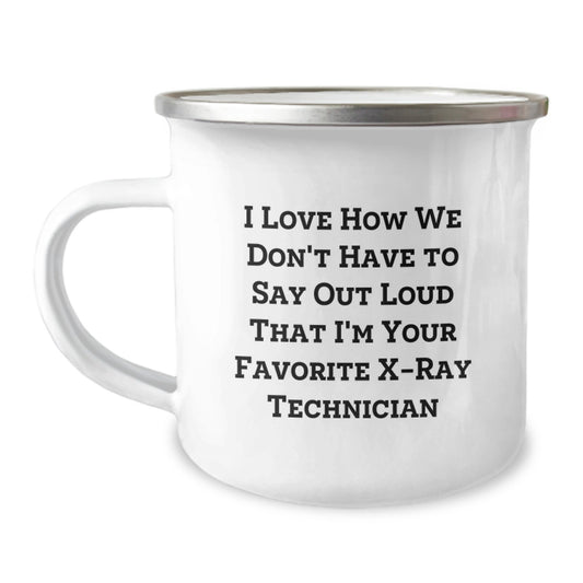 Funny X-Ray Technician Gifts from Friends to Favorite X-Ray Technicians, 12 oz Camping Mug for Graduation - Image 1