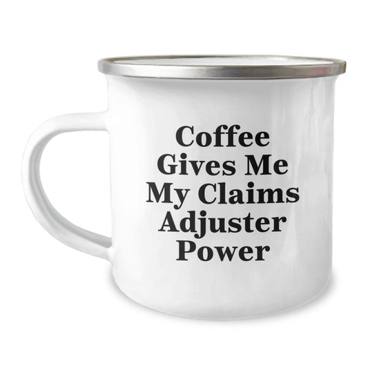 Funny Claims Adjuster Christmas Unique Gifts from Friends - Gifts for Claims Adjuster Men Funny Mugs - Coffee Gives Me My Power - Image 1