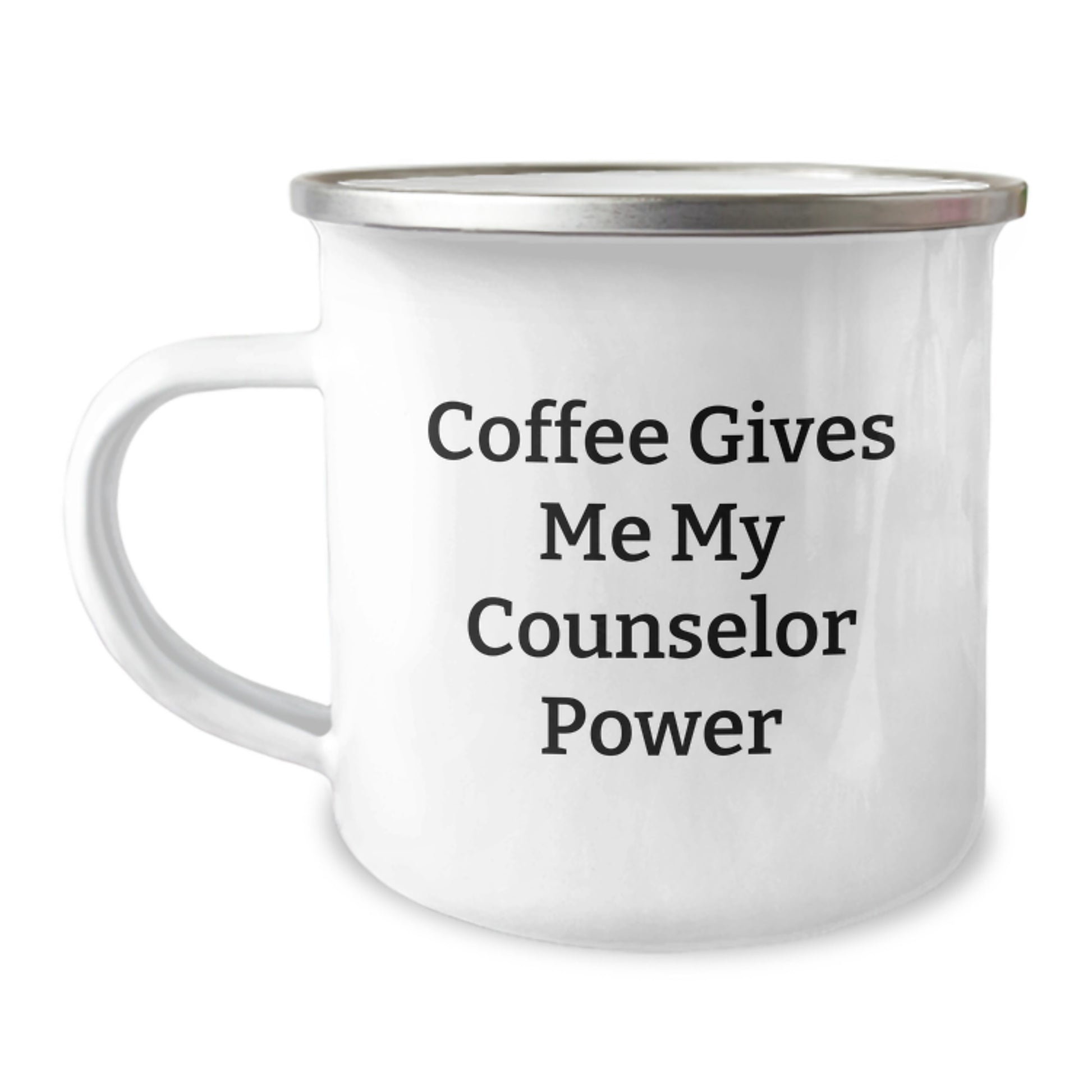 Funny Counselor Gifts from Friends - Christmas Unique Gifts for Counselors - Coffee Gives Me My Counselor Power Camping Mug - Image 1