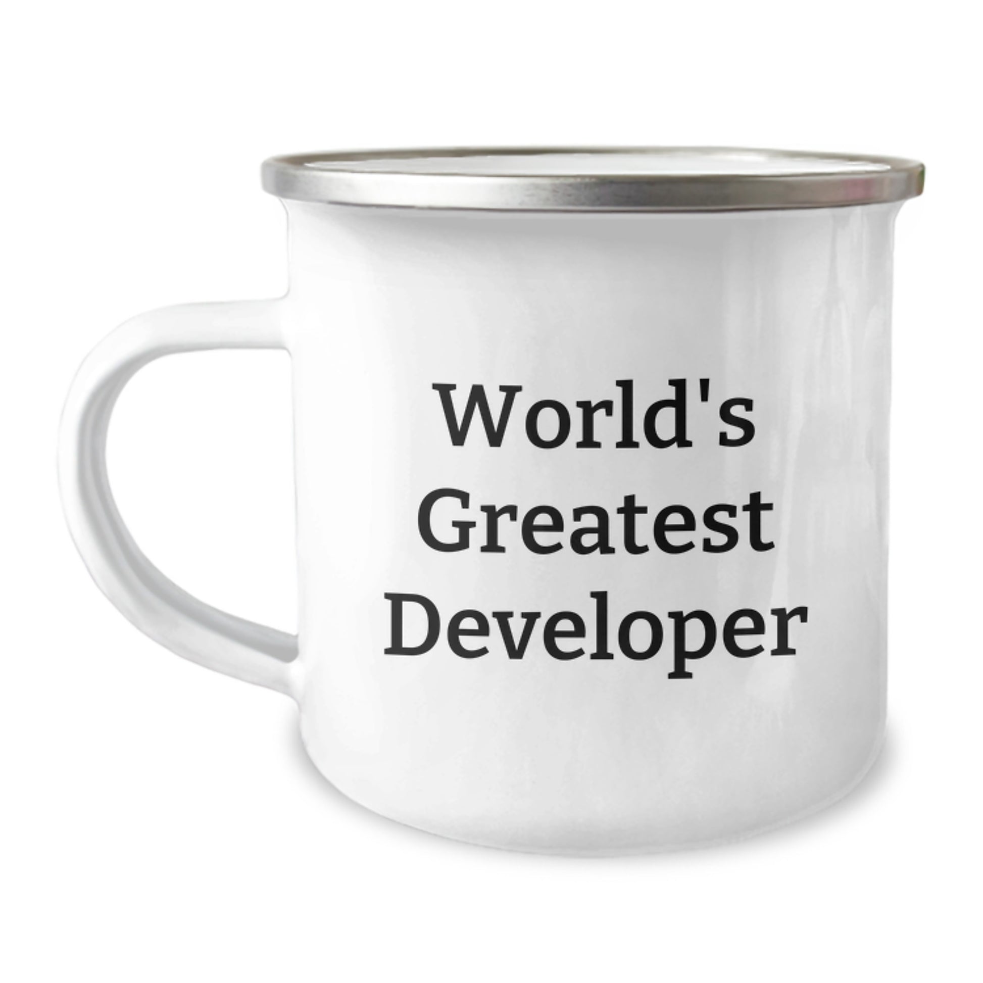 Funny Developer Gifts from Family on Mother's Day - World's Greatest Developer Camping Mug for Developer - Image 1
