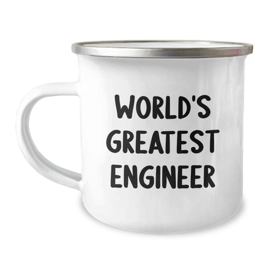 Funny Engineer Gifts for Mom World's Greatest Engineer Camping Mug, Unique Mother's Day Unique Gifts from Family to Mom, Funny Engineer Mug 12 oz Stainless Steel - Image 1