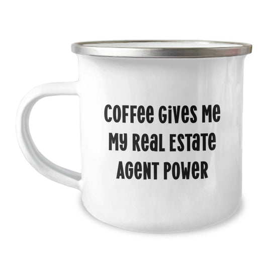 Funny Real Estate Agent Gifts from Friends - Camping Mug Christmas Unique Presents for Real Estate Agent Men - Image 1