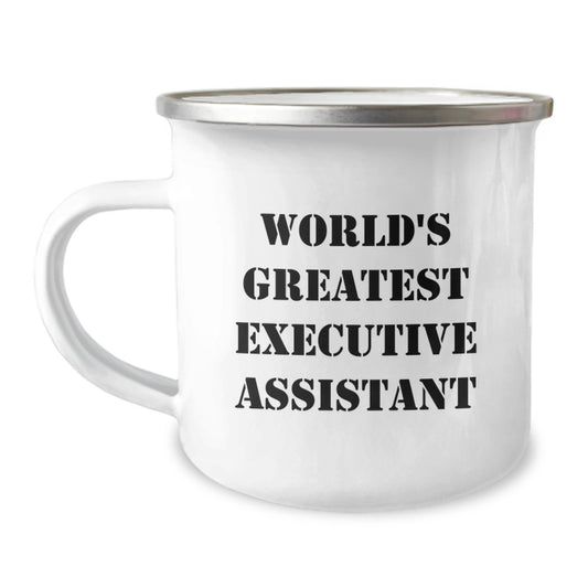 Funny Executive Assistant Gifts from Family, World's Greatest Camping Mug for Men, Unique Father's Day Unique Gifts - Image 1