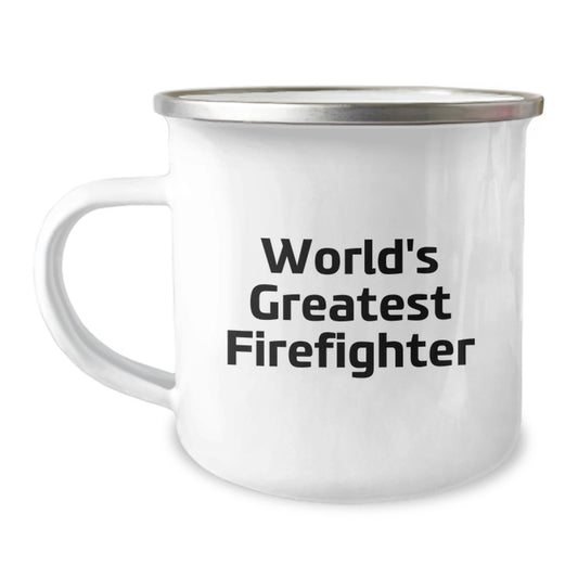 Gifts from Family for World's Greatest Firefighter Dad - Funny Firefighter Camping Mug - Unique Father's Day Unique Gifts for Firefighter Men - Image 1