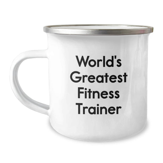 Gifts from Friends for Fitness Trainer World's Greatest Dad, Funny Quote Coffee Mug for Camping, Father's Day Unique Gifts for Him - Image 1