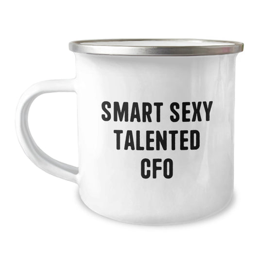 Funny Smart Sexy CFO Gifts for Men from Friends at Christmas Camping Mug - Image 1