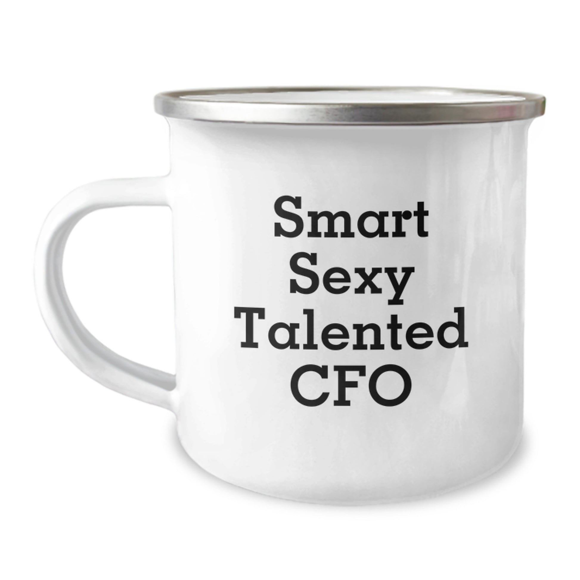 Funny CFO Christmas Unique Gifts from Friends and Family - Smart Sexy Talented CFO Camping Mug, Perfect for CFO Men and Women - Image 1
