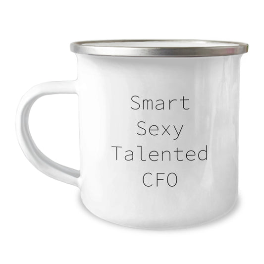 Funny CFO Gifts for Him, Smart Sexy Talented CFO Christmas Unique Gifts from Friends - Camping Mug - Image 1
