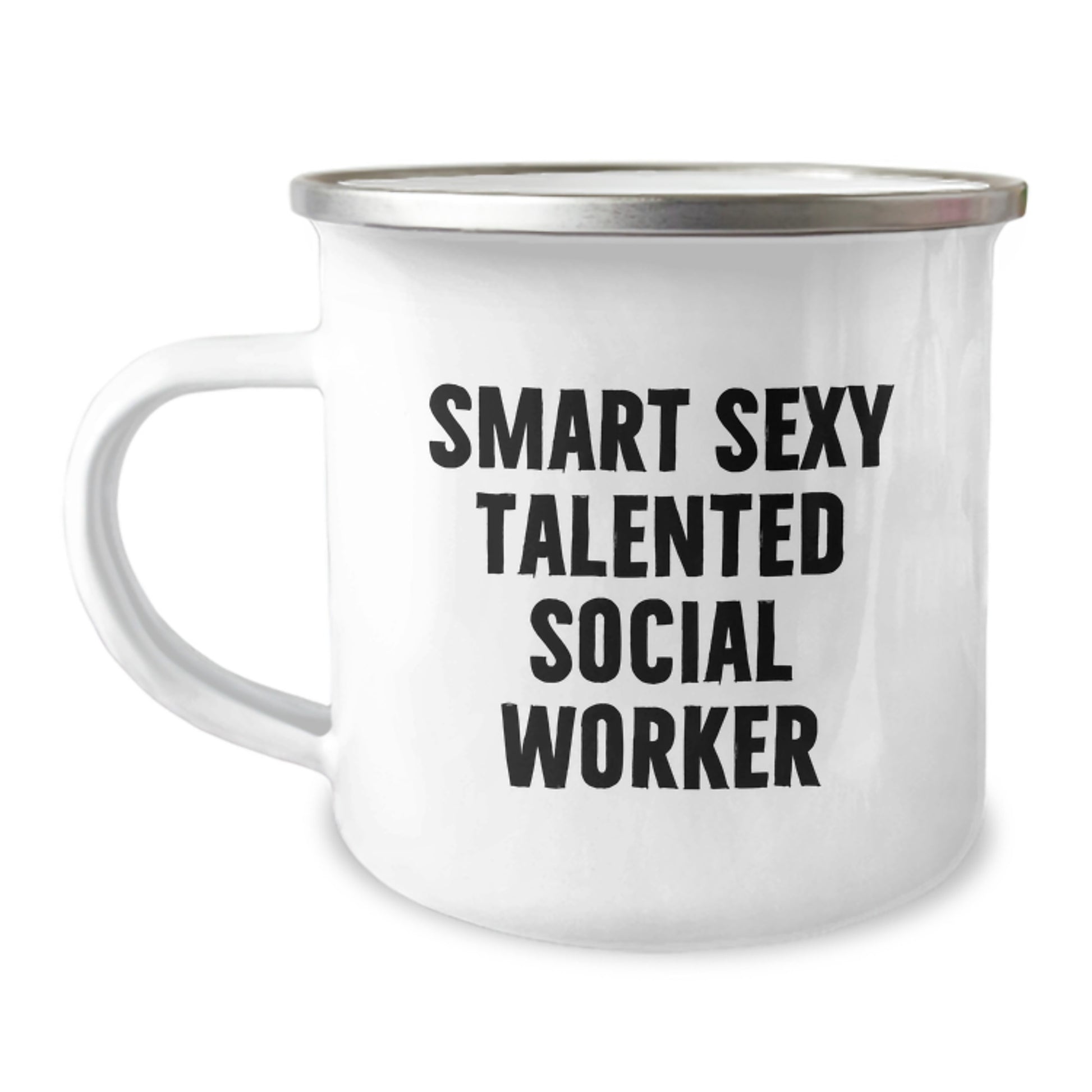 Funny Christmas Unique Gifts for Social Worker Friends and Family - Smart Sexy Talented Social Worker Camping Mug, Unique Christmas Unique Gift Ideas, Social Worker Mugs, Social Worker Coffee Mugs - Image 1