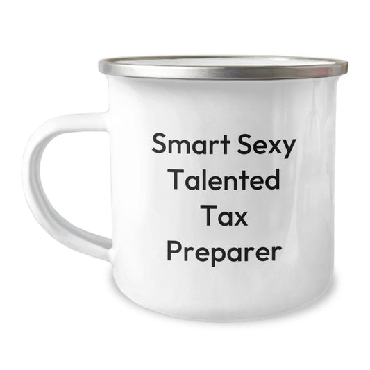 Tax Preparer Gifts from Friends - Smart Sexy Talented Quote on Camping Mug - Birthday Unique Gifts for Her, Him, or Family - Image 1