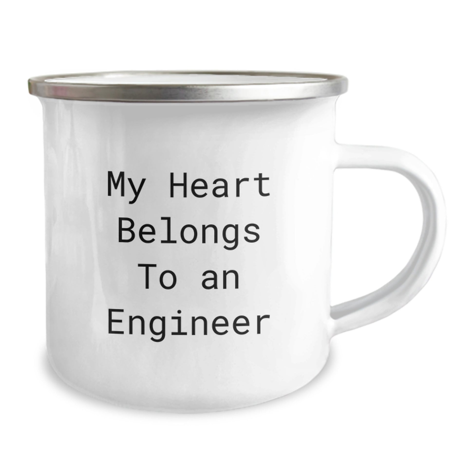 Funny Engineer Gifts from Friends for Men - My Heart Belongs To An Engineer Camping Mug - Birthday Unique Gift for Engineer - Image 2