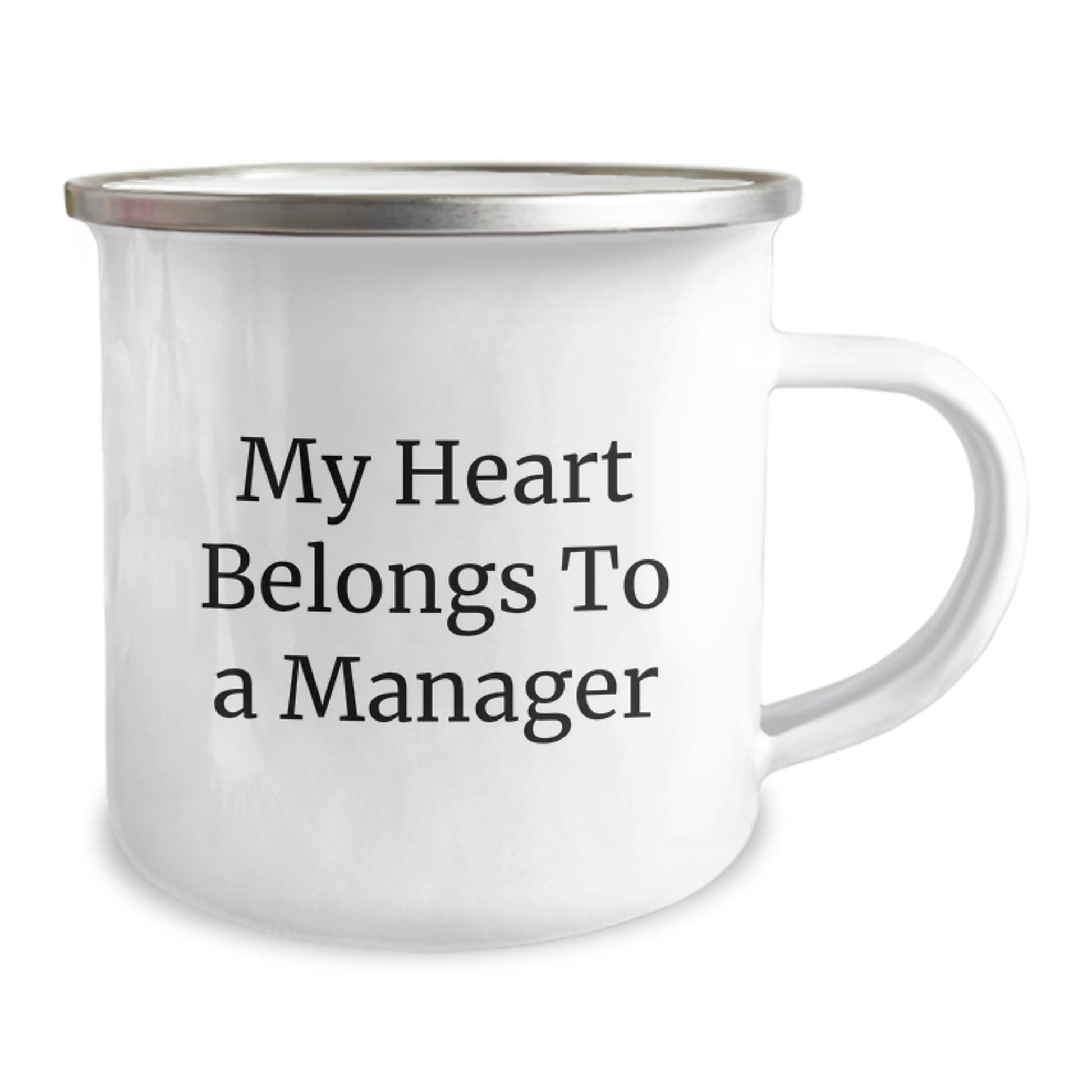 Funny Manager Gifts, My Heart Belongs To A Manager, Camping Mug for Birthday - Gifts from Friends to Manager - Image 2