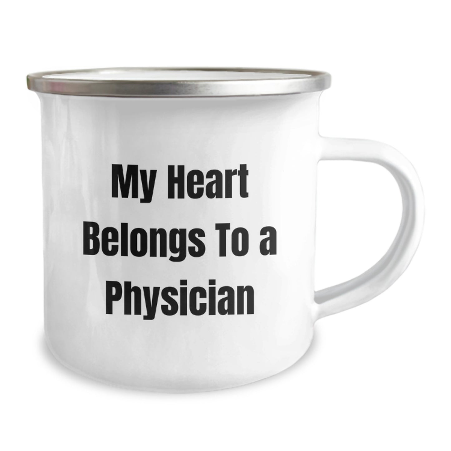 Funny Gifts from Men to Physician Friends Christmas Unique Mugs - My Heart Belongs To A Physician Inspiration - Image 2