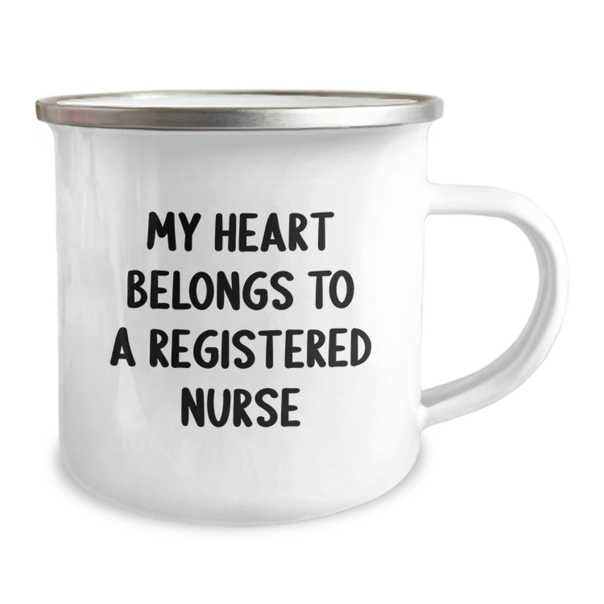 Funny Registered Nurse Gifts from Family - My Heart Belongs To A Registered Nurse Christmas Unique Mugs for Registered Nurse - Image 2