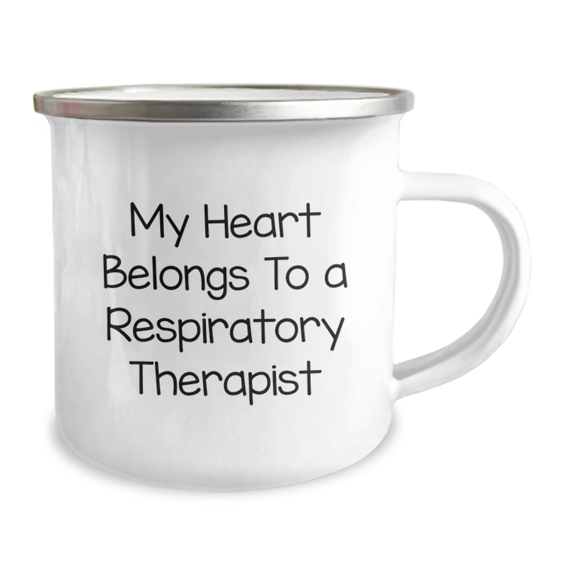 Funny Inspirational Gifts from Friends for Respiratory Therapist Men Camping Mug - My Heart Belongs To A Respiratory Therapist - Image 2
