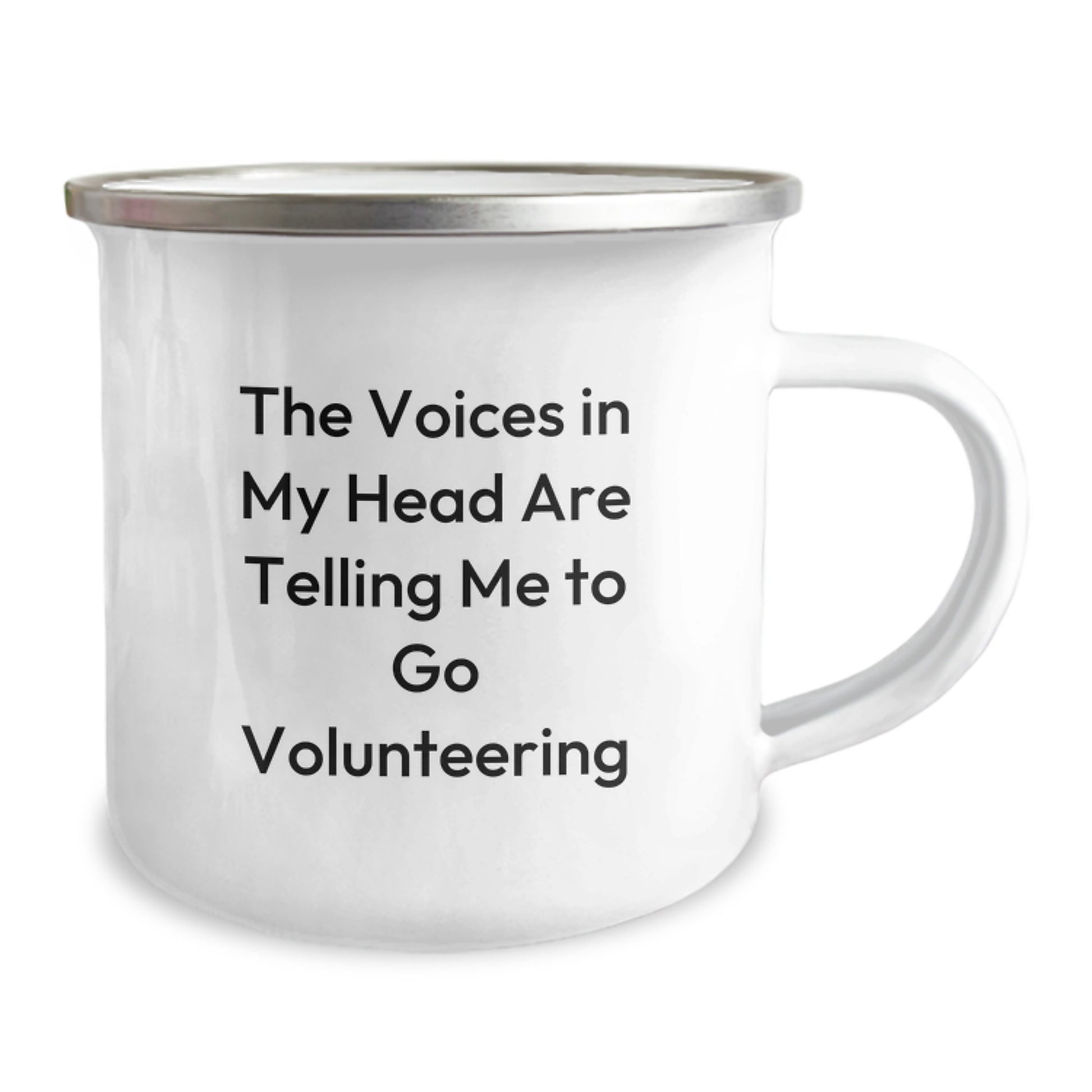 Funny Volunteering Gifts for Him - The Voices in My Head Are Telling Me to Go Volunteering Camping Mug, Perfect Christmas Unique Gifts from Men to Volunteer Enthusiasts - Image 2