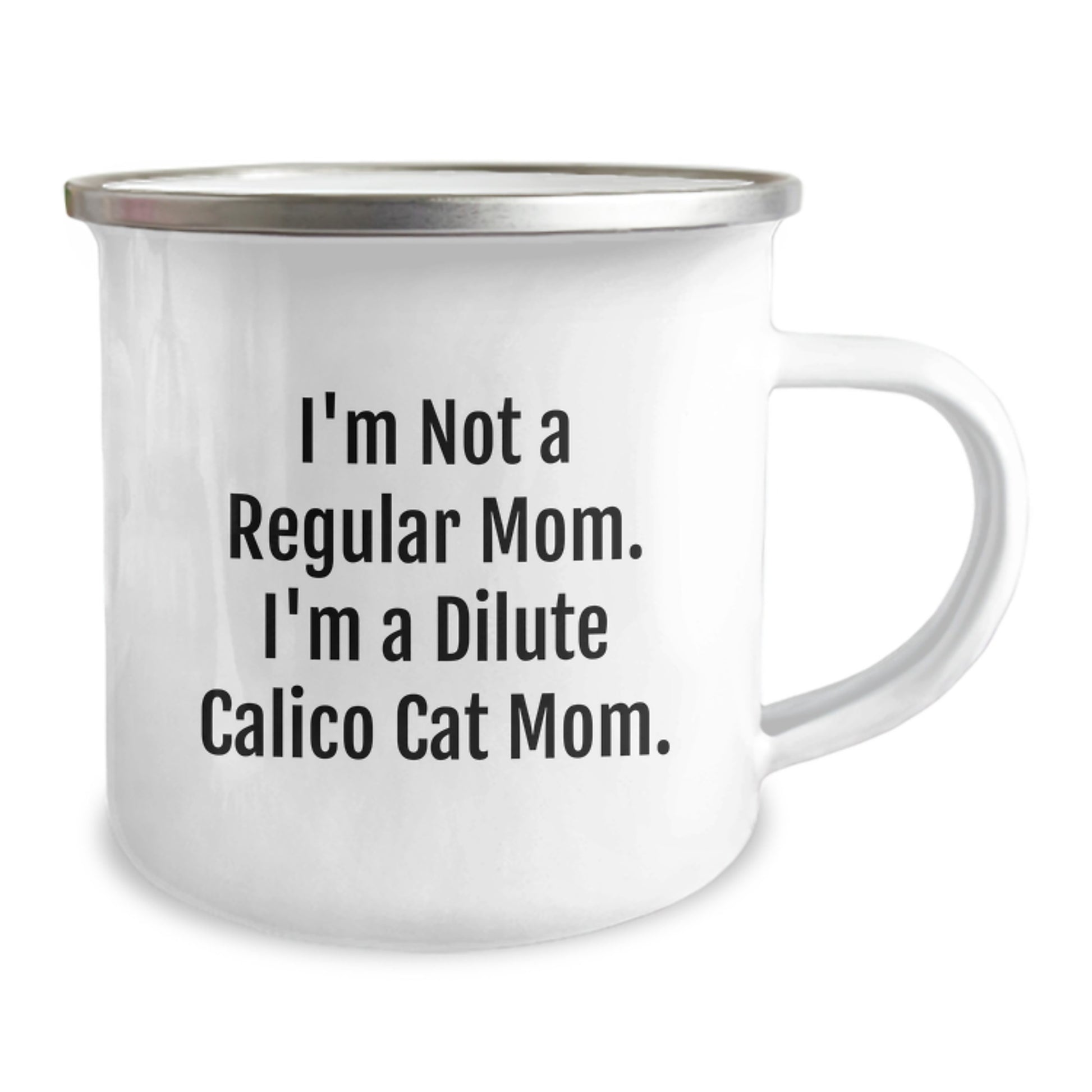 Dilute Calico Cat Mom Funny Camping Mug Gifts from Family to Dilute Calico Cat Owner, I'm Not A Regular Mom, Christmas Unique - Image 2