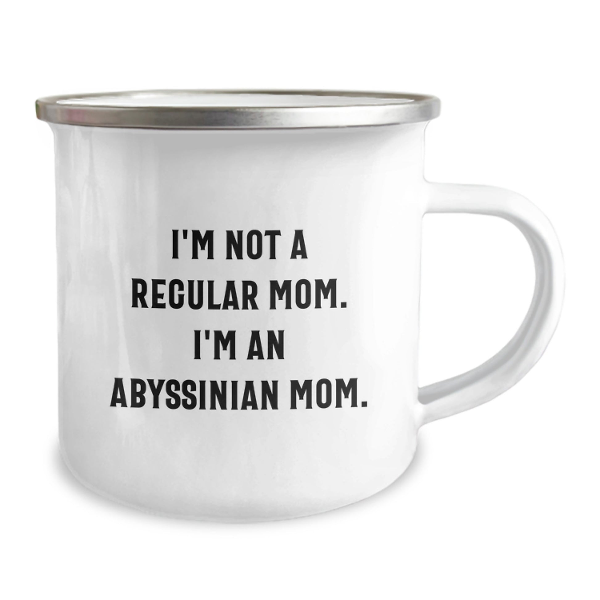 Gifts from Mom for Abyssinian Cat Lovers, Funny Camping Mug, I'm Not A Regular Mom. I'm An Abyssinian Mom. Christmas Unique Gifts - Image 2