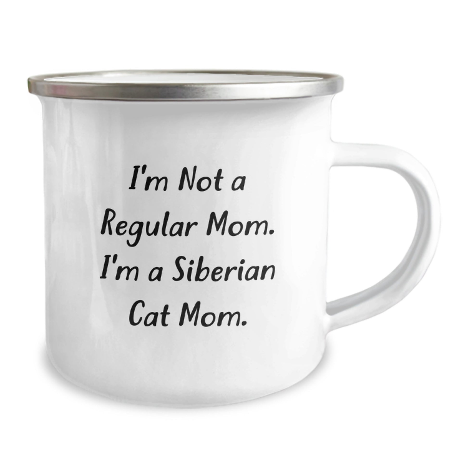 Funny Siberian Cat Mom Gifts for Husband - Christmas Unique Gifts from Wife - Camping Mug, 12 oz - Image 2