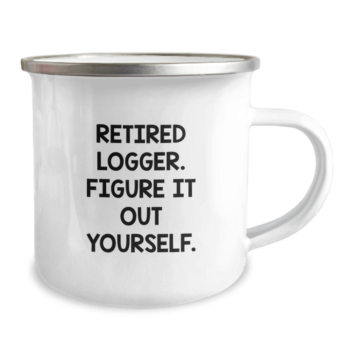 Funny Logger Gifts, Christmas Unique Finds for Retired Logger, Camping Mug, 'Figure It Out Yourself' Quote - Image 2
