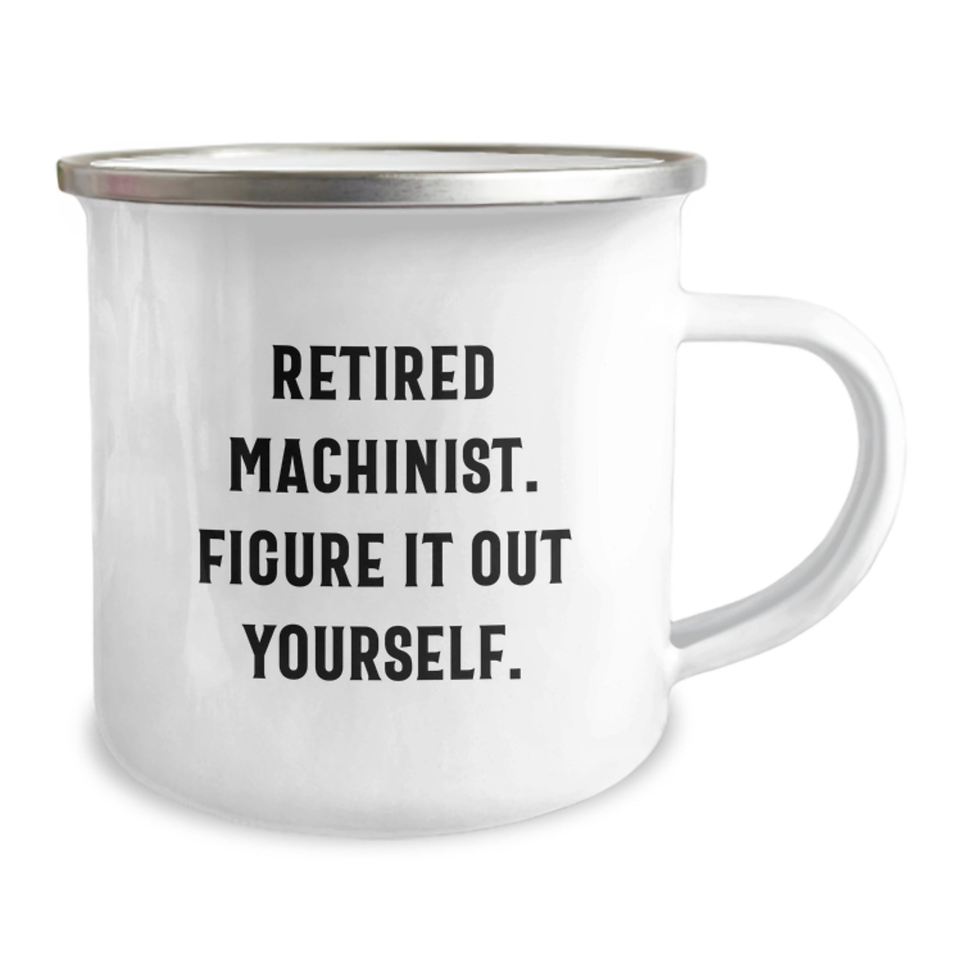 Gifts from Friends for Machinist Men - Inspirational Machinist Quote, Christmas Unique Gifts for Him, Enamel Camping Mug - Image 2