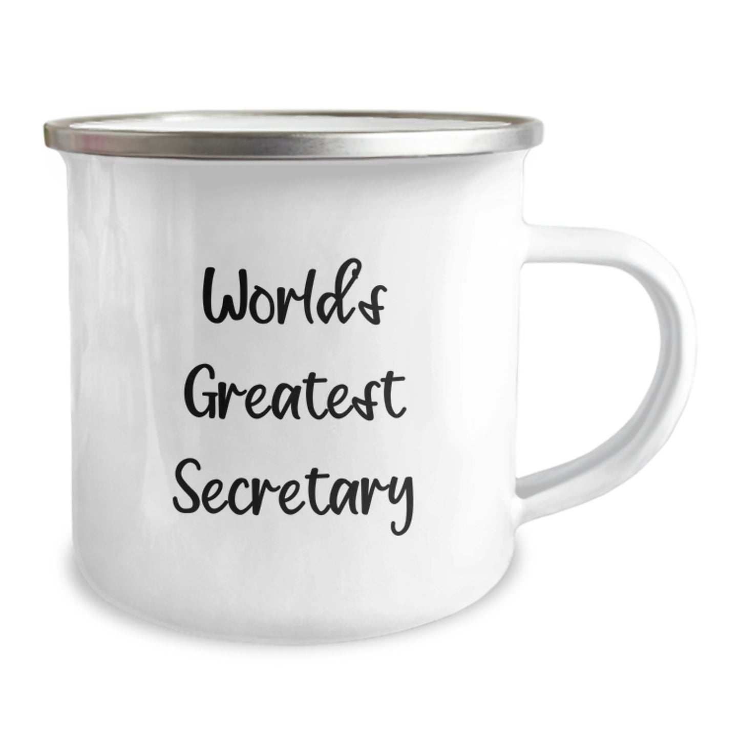 Funny, Inspirational Gifts from Men to World's Greatest Secretary, Camping Mug for Secretary on Mother's Day - Image 2