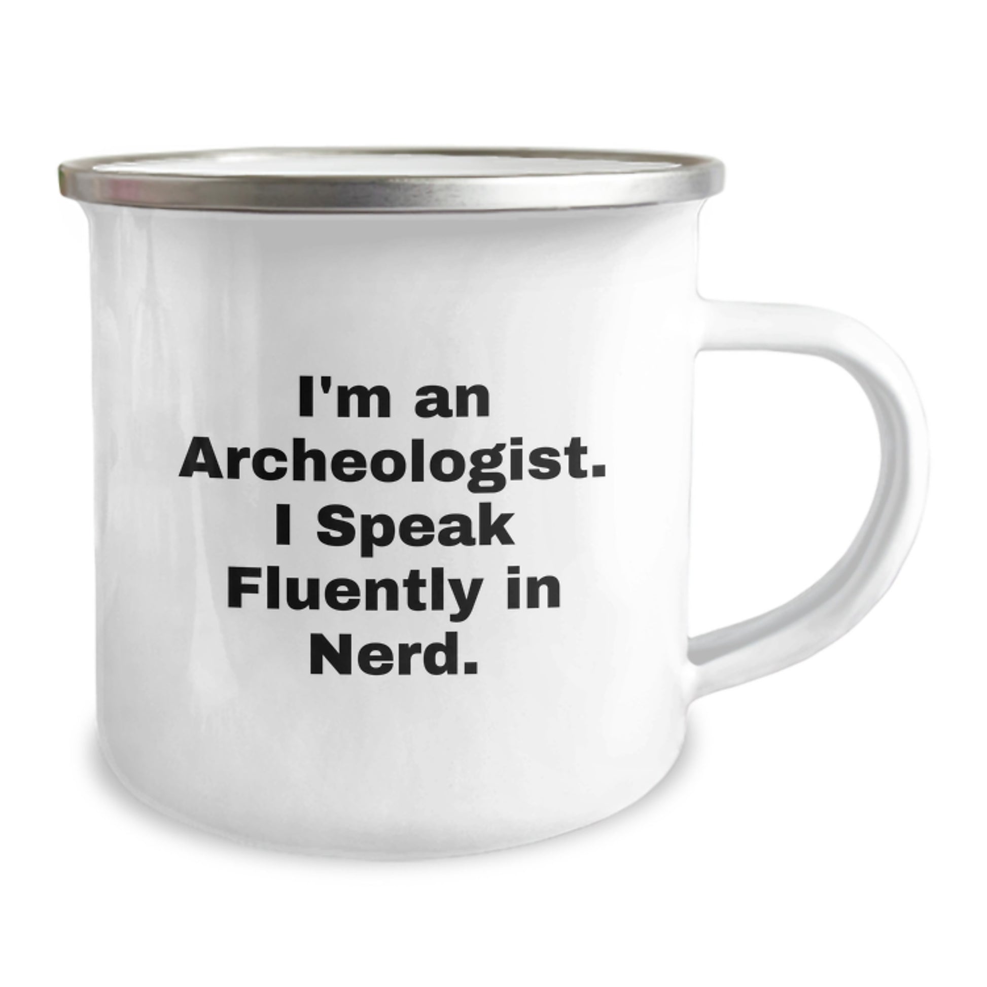 Funny Archeologist Gifts for Men - 'I Speak Fluently In genius' Camping Mug, Archeologist Mugs, Christmas Unique Gifts from Friends to Family - Image 2