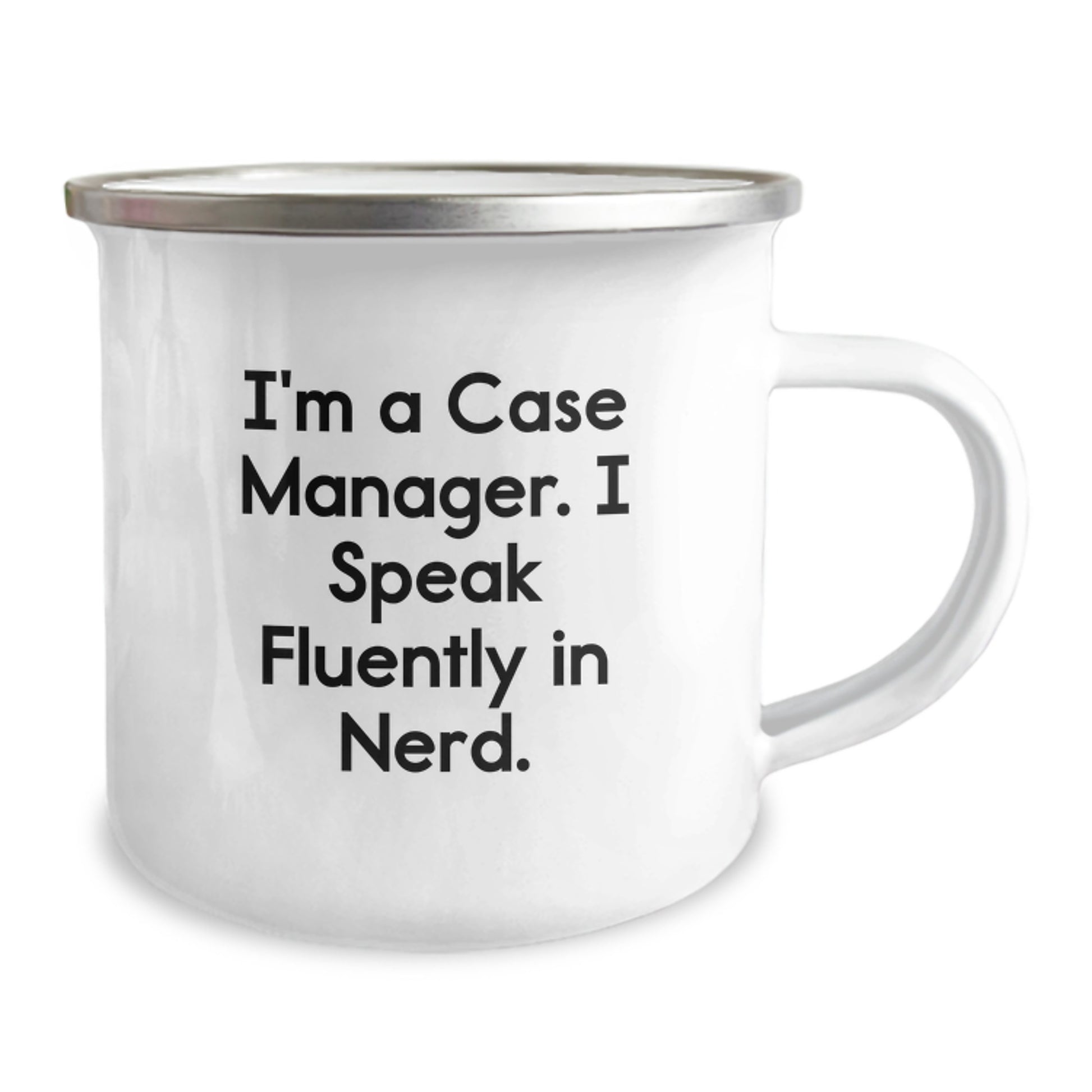 Case Manager Gifts from Friends - I'm A Case Manager. I Speak Fluently In genius. Funny Camping Mug for Graduation Unique Gifts - Image 2