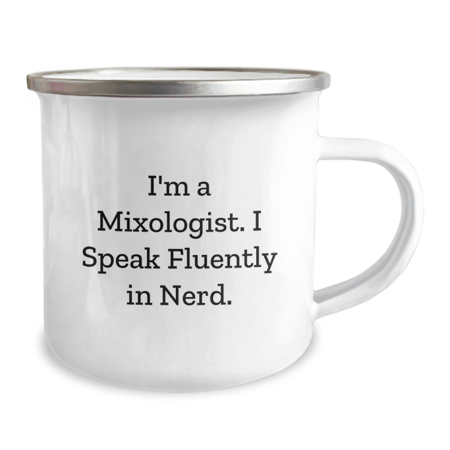 Funny Mixologist Gifts for Men - Camping Mug 'I Speak Fluently In genius.' - Birthday Unique Gifts from Men - Image 2