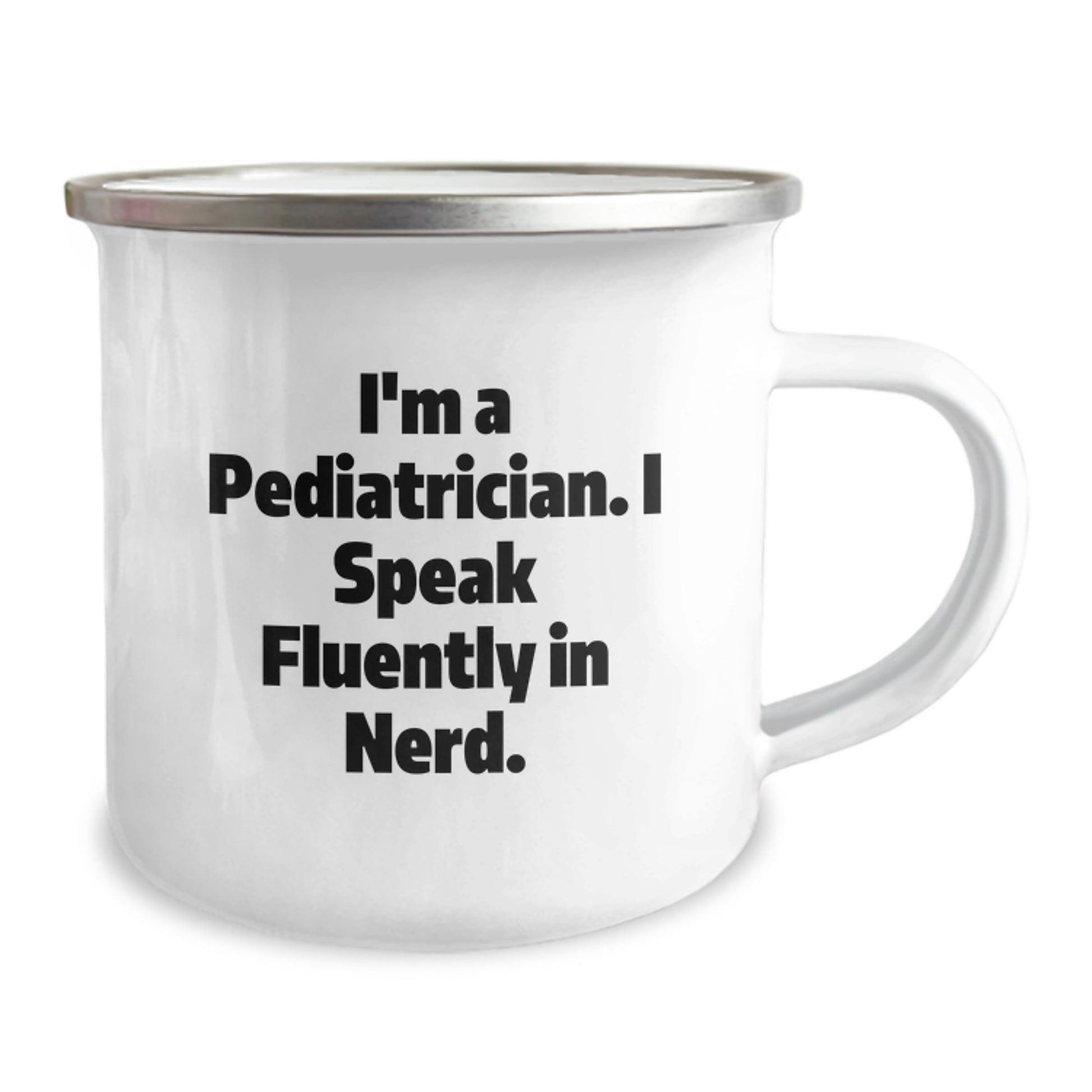 Funny Pediatrician Gifts, Camping Mug for Pediatrician Friends, 'I'm A Pediatrician. I Speak Fluently In genius.', Christmas Unique Gifts from Family for Pediatrician Men - Image 2