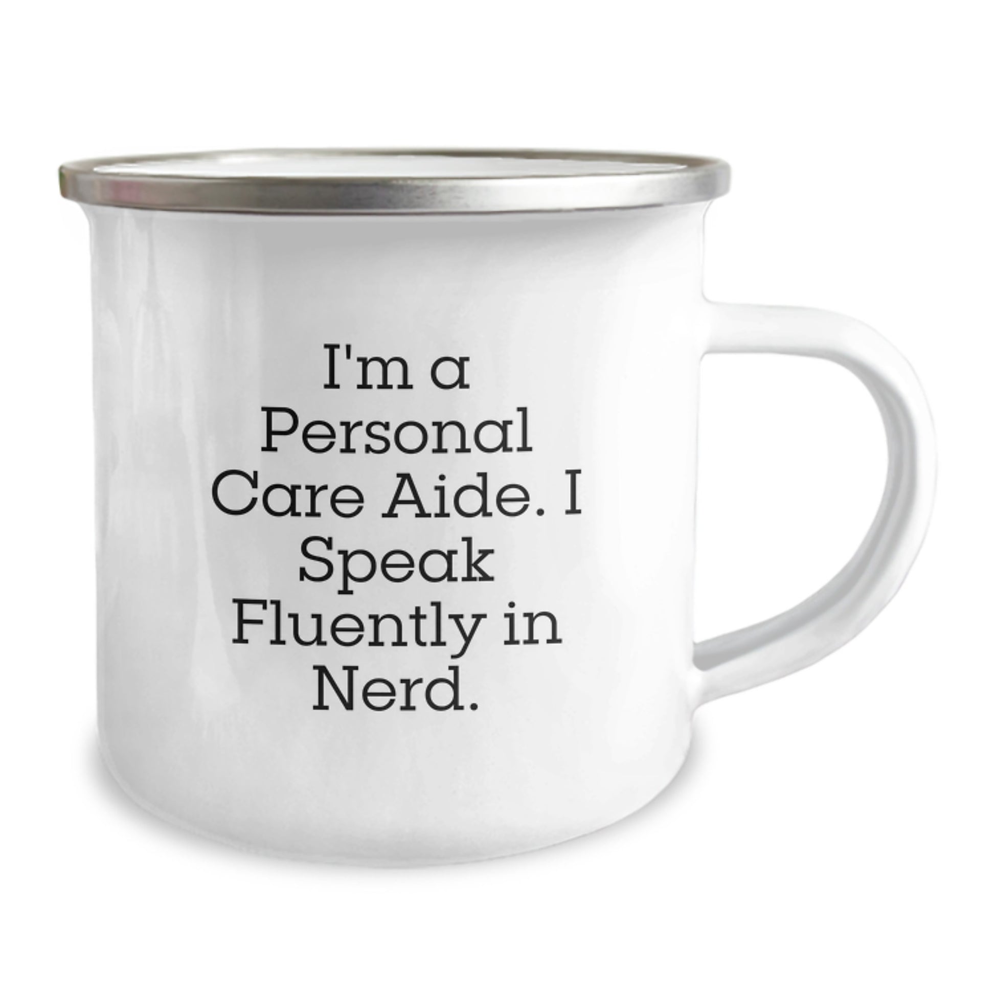 Funny Personal Care Aide Gifts from Men to Christmas Unique Presents for Personal Care Aide, Camping Mug with genius Quote - Image 2
