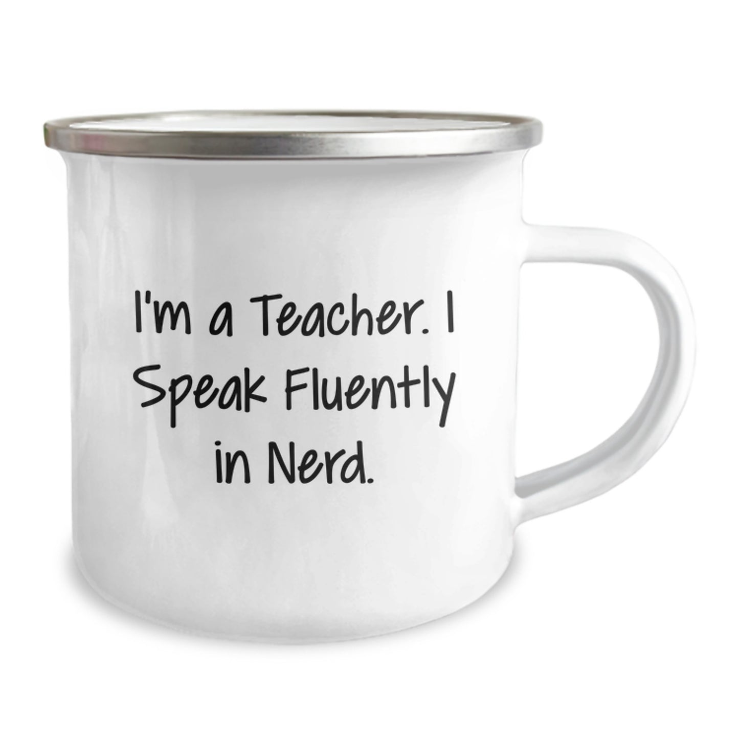 Funny Teacher Gifts, Birthday Unique Gifts for Teachers, Camping Mug - I'm A Teacher. I Speak Fluently In genius. - Image 2
